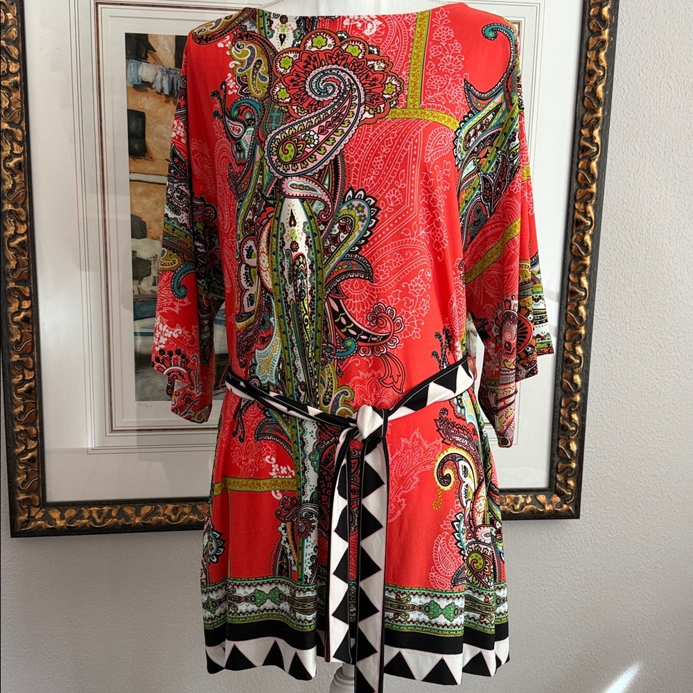 Beige by eci Multicolor Patterned Garment